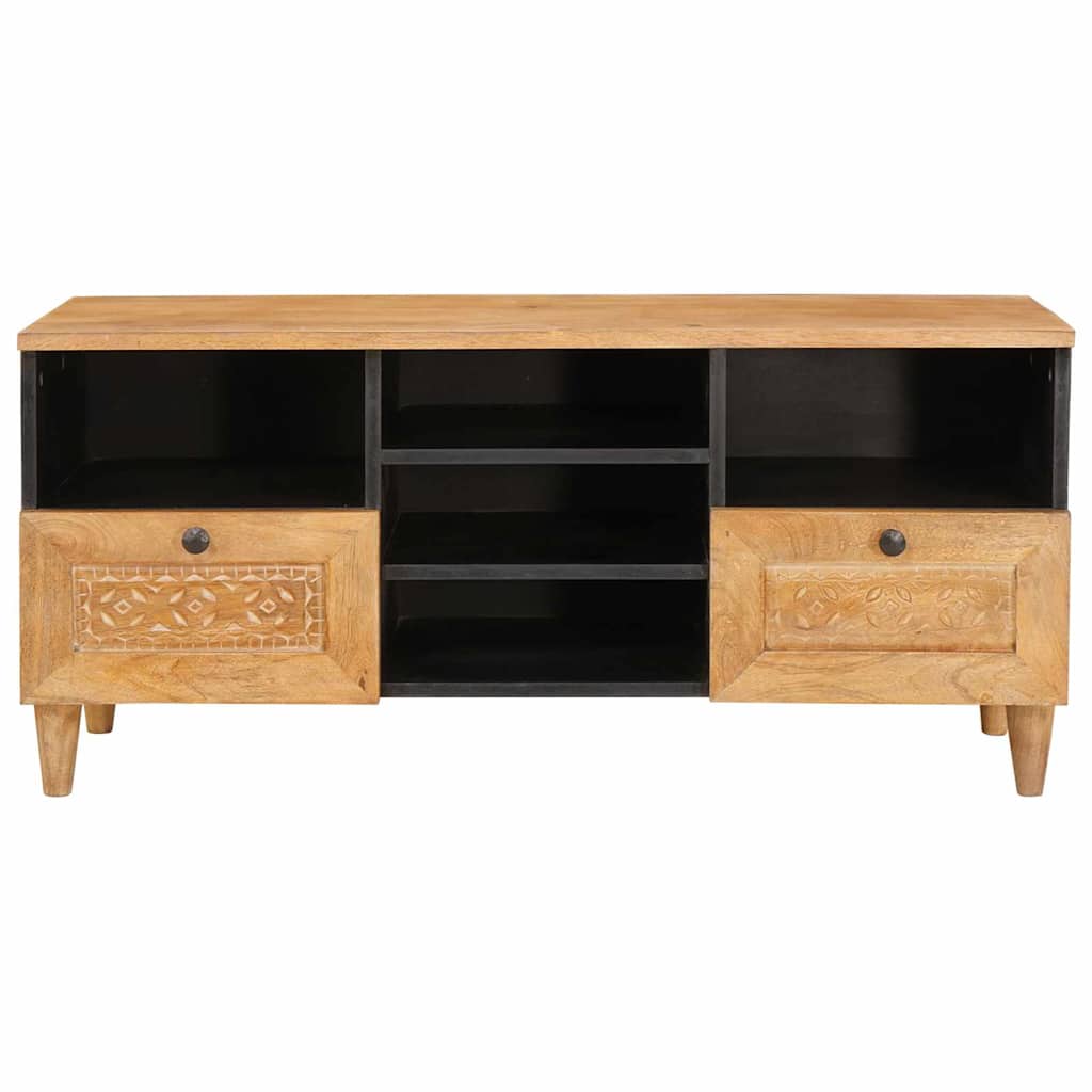 TV Cabinet with Drawers 100 x 33 x 46 cm Solid Mango Wood