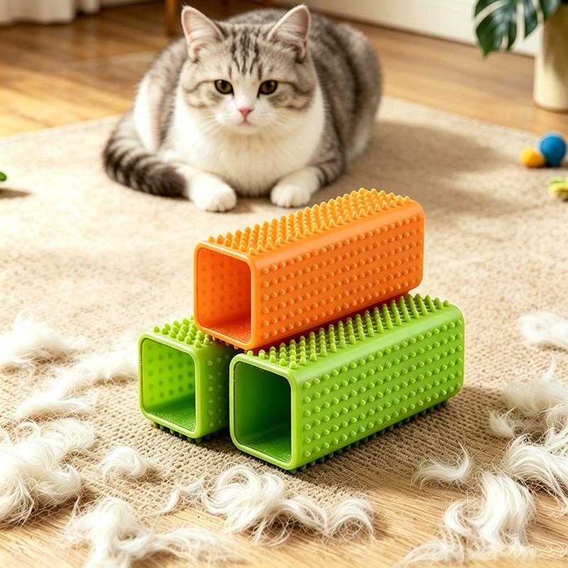 Pet Hair Removal Brush Car Animal Brush Dog Cat Hair Removal Effective Pet Hair Silicone Hollow Rubber Cleaning Brush GSZ01