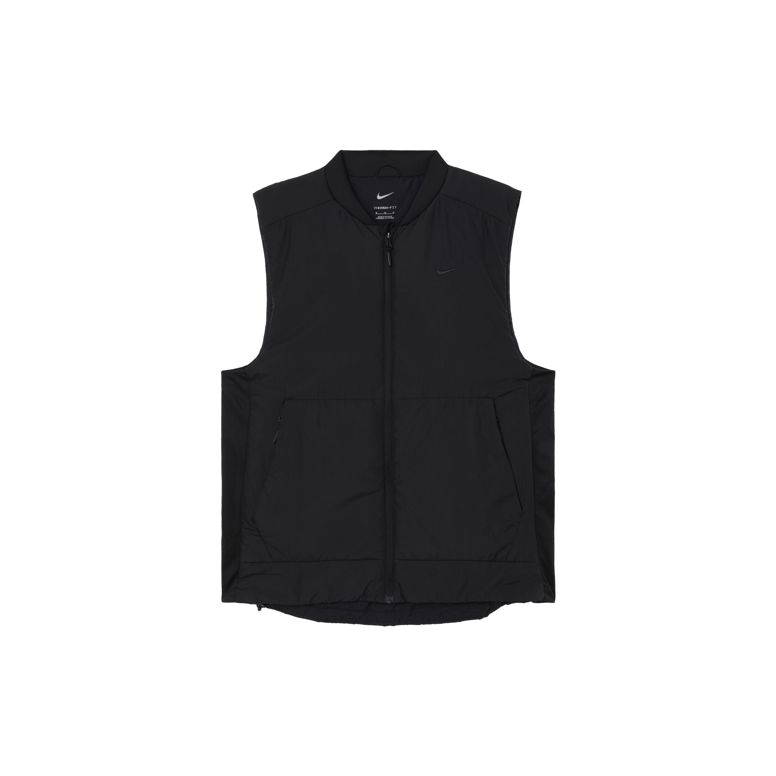 

Мужской хлопковый жилет на молнии с однотонным логотипом Nike, черный FB7554-010 M