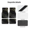 Abstract Black Gold Marble Car Floor Mats 4 Pieces Set Anti Slip Front and Rear Foot Mats Car Interior Accessories Universal