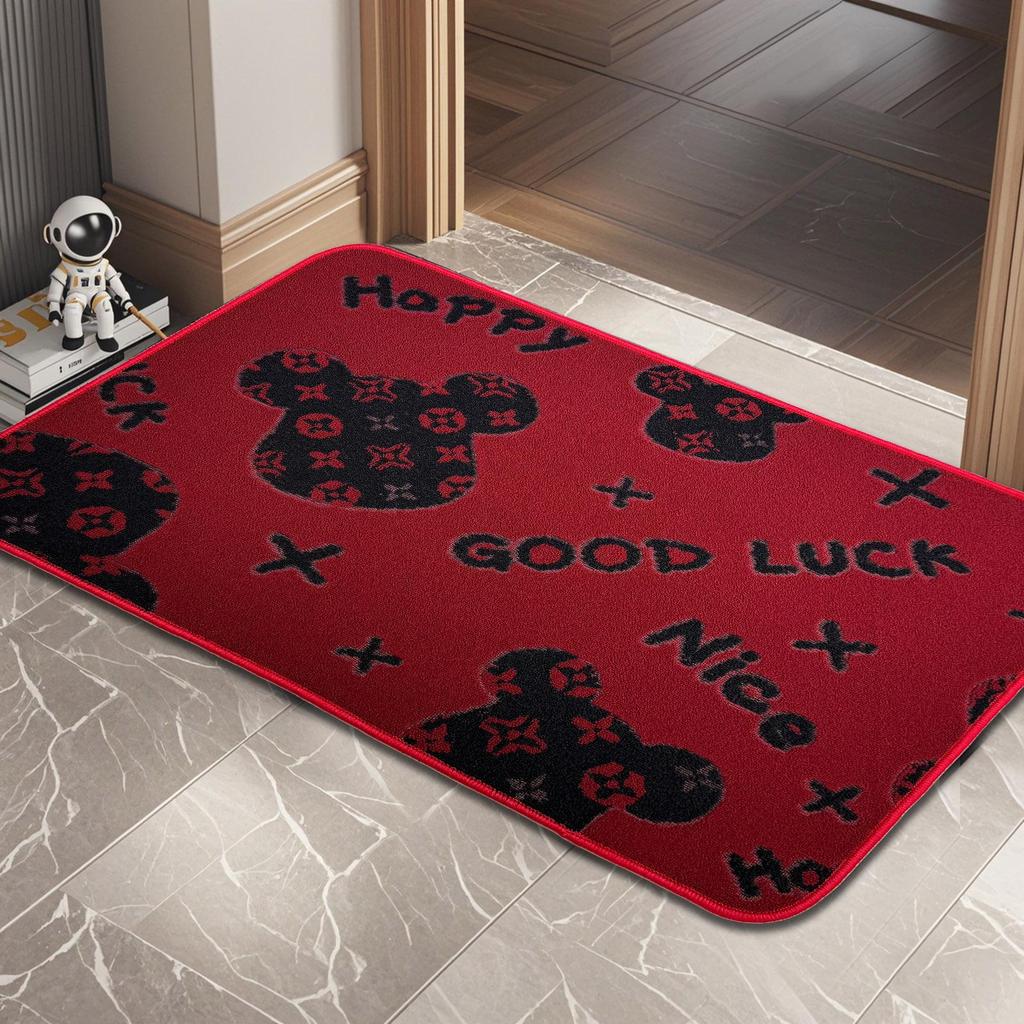 Entrance Door Mat Dirt Resistant Floor Mat Chinese Style Entrance Door Mat Thickened Anti Slip Foot Mat