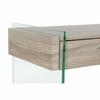 Table d'appoint verre naturel bois transparent 120 x 40 x 76 cm bois mdf