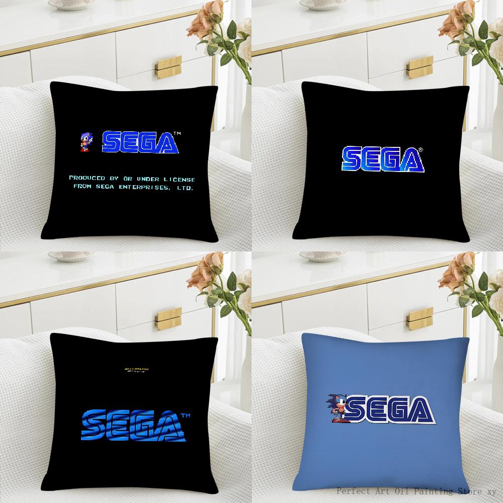 Pillow Case Square Pillow Cushion Cover Bedroom Sofa Room Decoration Casual S-Sega Pillow Cover