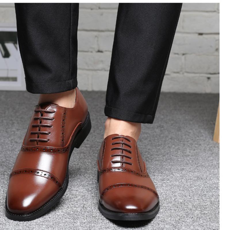 Neue Herren Business Abendgarderobe Britische Schuhe Modische Lederschuhe Lässige und bequeme Lederschuhe