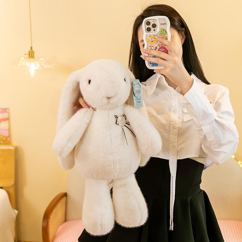 Plush Rabbit Cute Toy Long Eared Bunny Stuffed Animal Doll Kids Gifts Decor