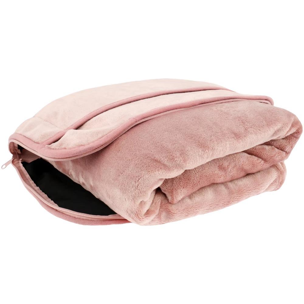 Warm Travel Pillow and Blanket Set Foldable Soft Throw Pillow Multifunctional Nap Quilt  Camping