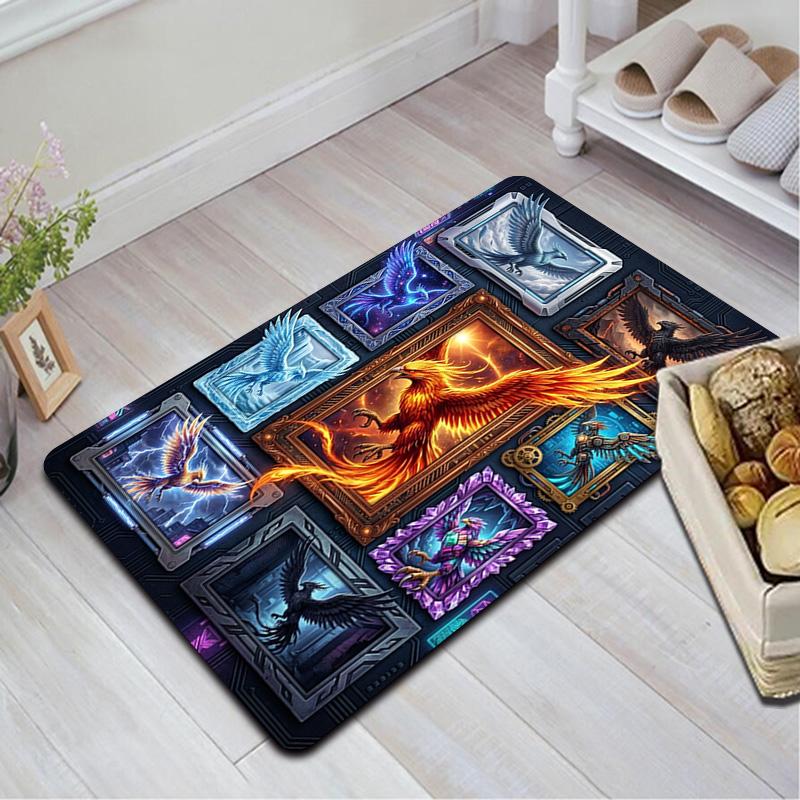Phoenix Variations Art Pattern Rug Floor Mat for Living Room or Bedroom Soft and Comfortable Carpet a Gift for Birthday and Holiday.