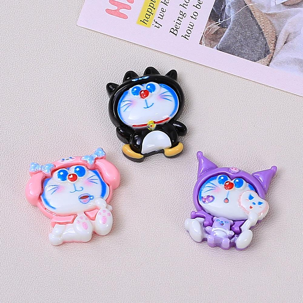 Cartoon Cat Resin Hair Clip DIY Ornament Kit