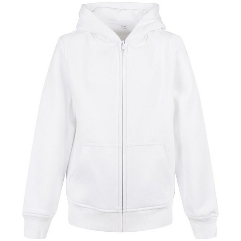Build Your Brand Childrens/Kids Basic Organic Full Zip Hoodie