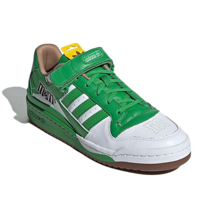M&Ms X Adidas Forum 84 Low Green Unisex Sneakers Footwear-White Equipment-Yellow GY6314