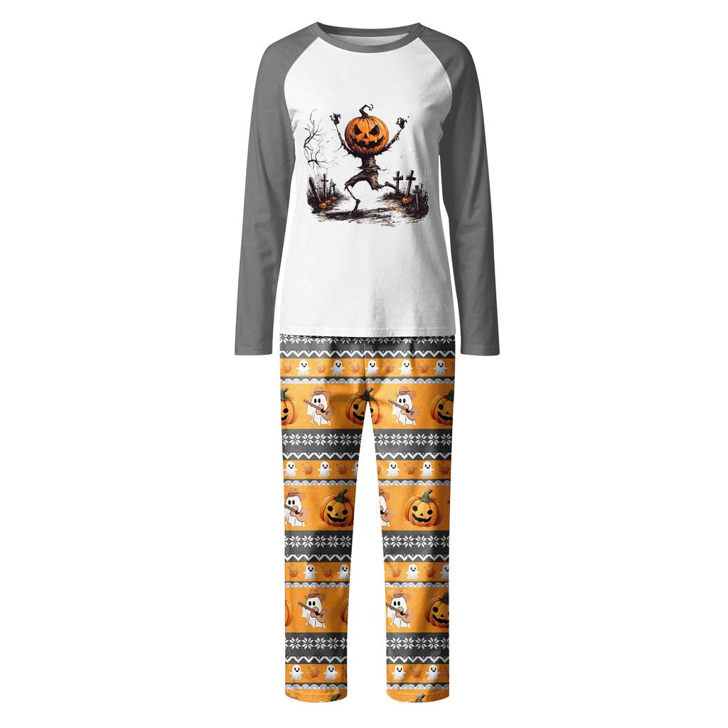 Halloween Day Prints Family Matching Long Sleeve Tops+Pants Set Family Matching Sets