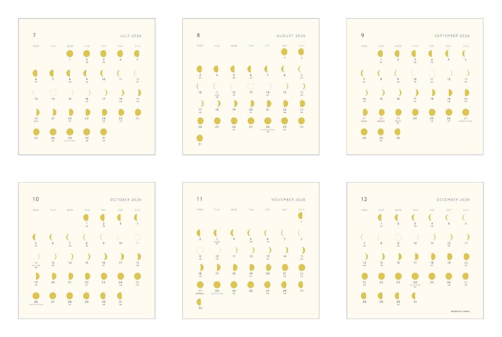 El Commune Matca 2026 Desktop Calendar, Moon Phases, CAL-157