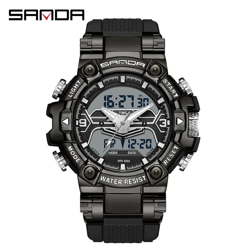 Sanda Men's Teen Sports Luminous Waterproof Multifunctional Outdoor Watch