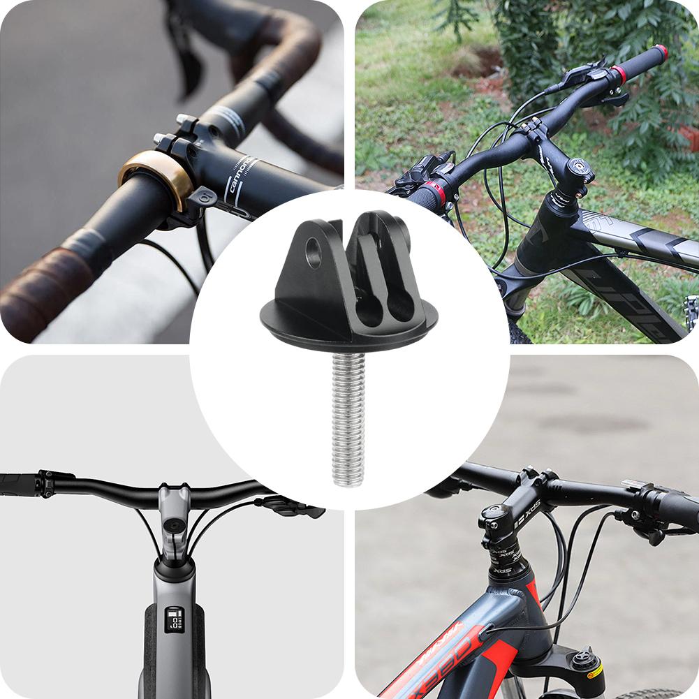 Bicycle Computer Stand with Wrench Bicycle Fork Stem Top Cap Extension Stand Computer Adapter Bracket for Camera Headlight