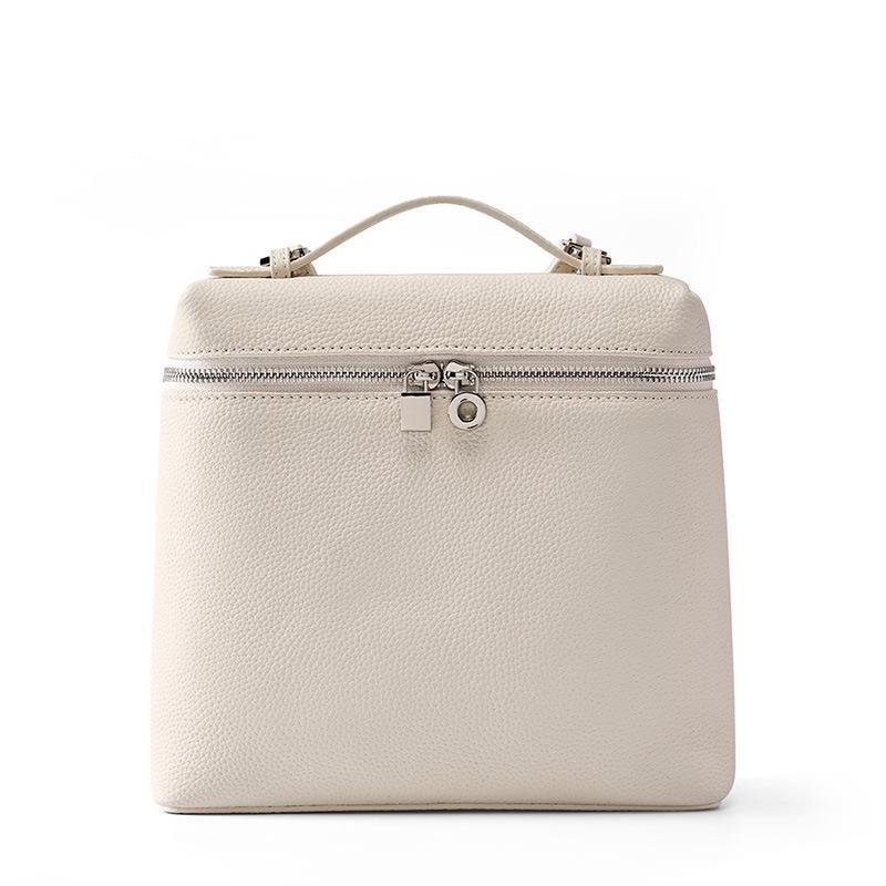 

Женская сумка через плечо из натуральной кожи - Модный рюкзак 2024 года, Дорожная и школьная сумка большой вместимости покинуть белый