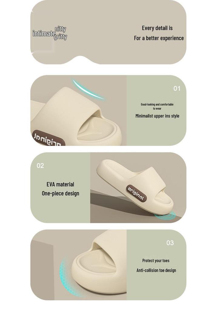2026 Unisex Non-Slip EVA Sandals: Thick Sole, Odor-Resistant, High-End Feel for Outdoor & Bathroom Wear