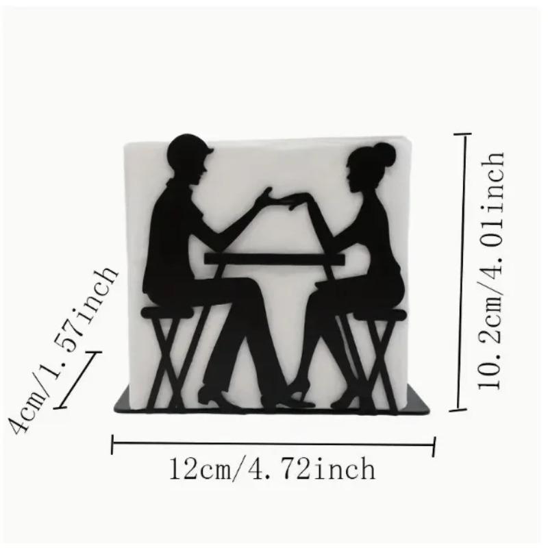 Home creative napkin holder kitchen wrought iron storage rack Western restaurant coffee shop vertical tissue holder