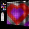 Smart LED String Curtain Lights with App-Controlled Custom Patterns and Text