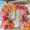 Yellow Pink Balloon Garland - Double Stuffed Baby Pink Peach Balloons Different Sizes Pastel Coral Balloon Arch Kit For Birthday Summer Baby Shower