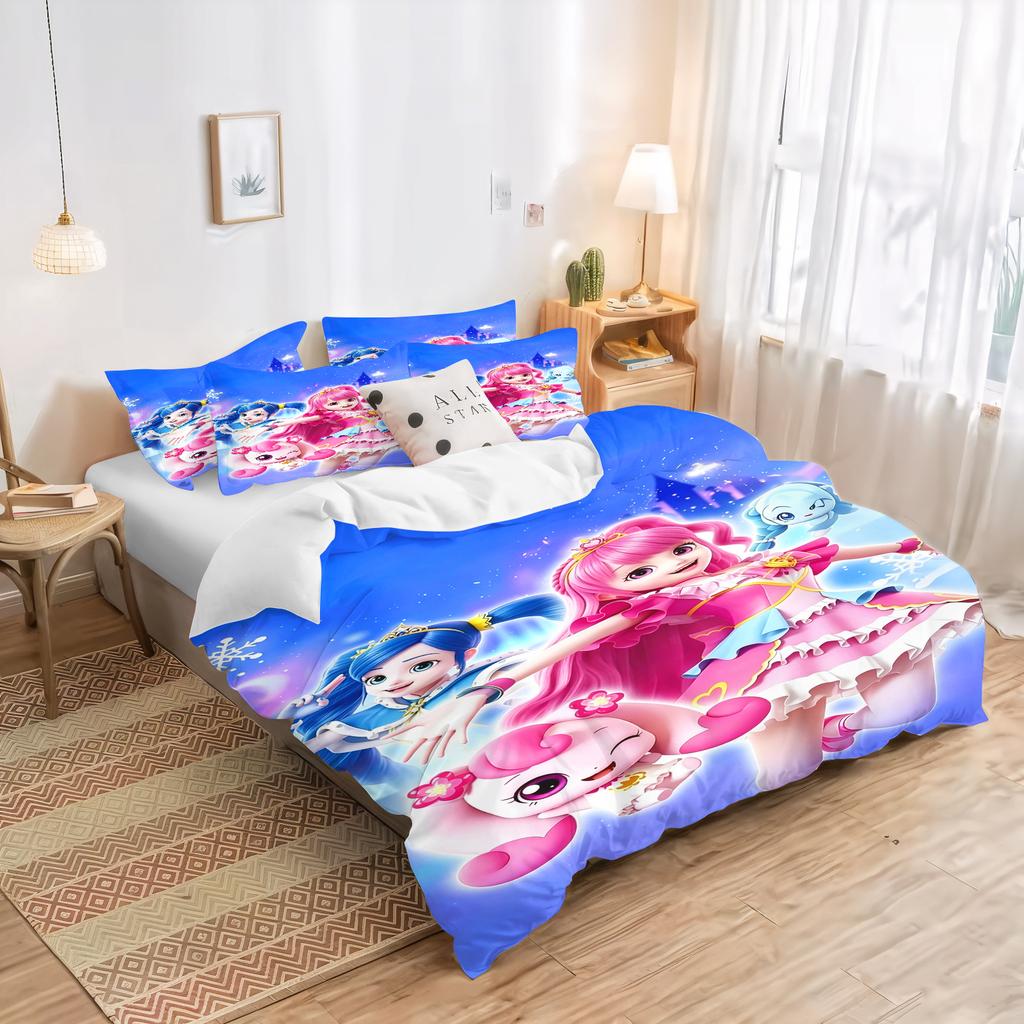 Cute Girls Magical Moco Duvet Quilt Cover Cartoon Anime Children Printed King Size Set Queen Twin Bedding