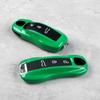Car Key Case Python Green Remote Fob Shell Cover for Porsche Panamera Macan Cayenne 718 911 Cayman Boxster Taycan