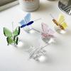 Multicolored 3D Sparkling Butterfly Sculpture Prismatic Butterfly Ornament  For Desk Shelf Decor