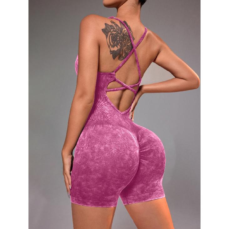 Estivo Casual Puro Cotone High-End Fitness Capispalla Asciugatura Rapida Esercizio Yoga Tuta Jumpsuit