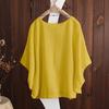 Women's Casual Cotton and Lines Stacked Sleeves and Shoulder Large Size T-shirt New