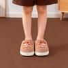 Winter Warmth Thick-Soled Fleece-Lined All- Cotton Slippers With Heel Coverage