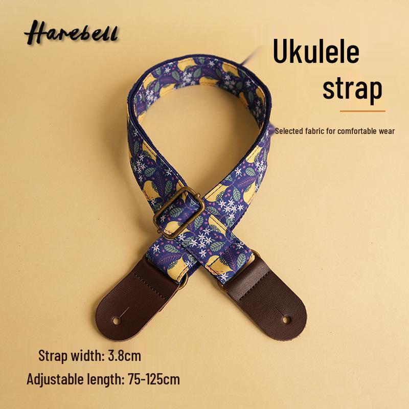 

Universal Adjustable Guitar Strap with Floral Forest Pattern in Purple Purple Grapefruit Flower