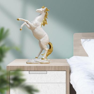 Galoppierendes Pferd Dekoration Regal Statue Ornament Gold
