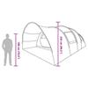 8 Person Tunnel Tent with Roof Green 710 x 460 x 245 cm