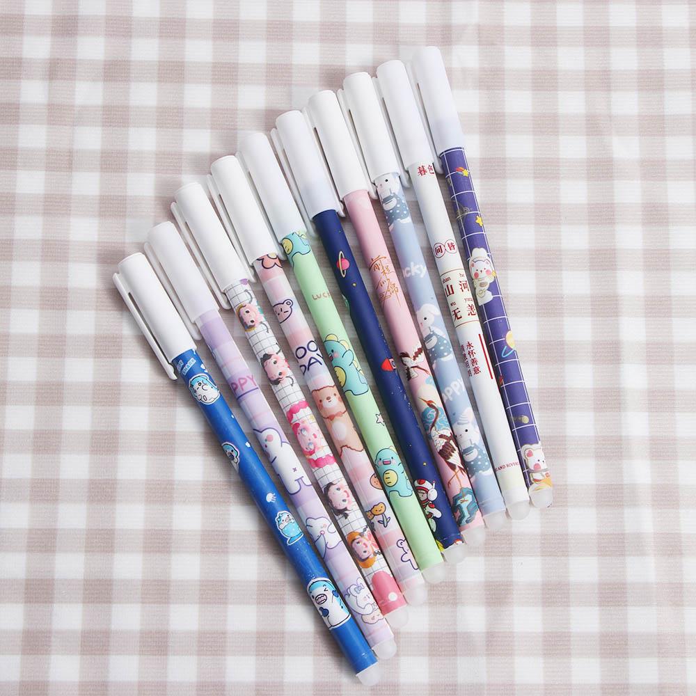 Washable Handle Press Pen 0.5mm Cartoons Student Pen Neutral Erasable Pen Erasable Pen Gel Pens
