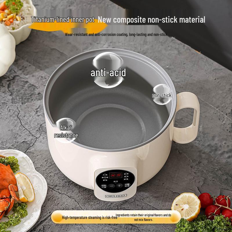 Smart Multi-Functional Titanium Electric Rice Cooker with Antibacterial Properties