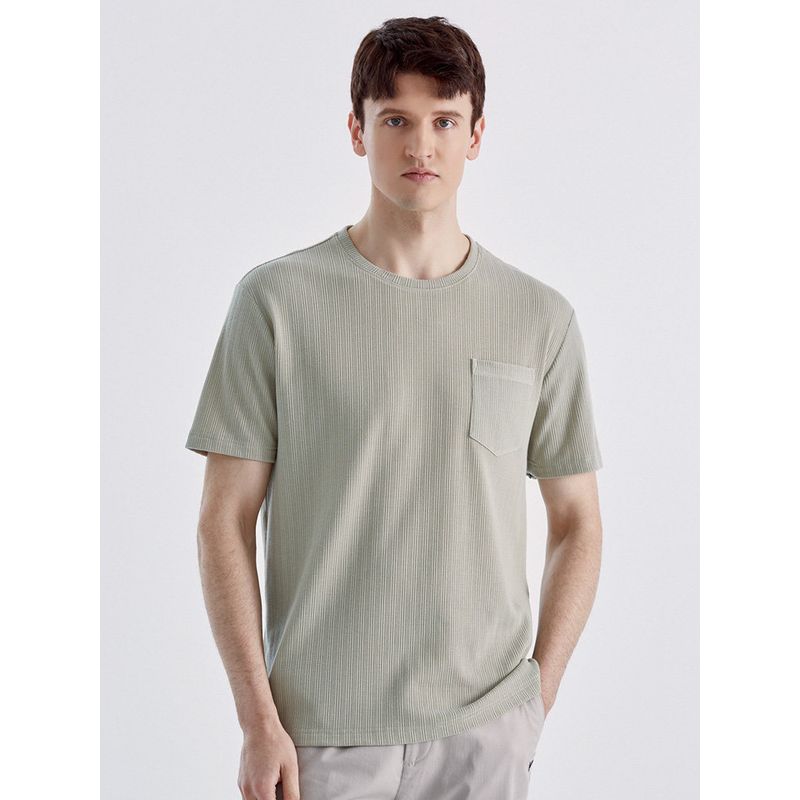 Origami Crane Men's American Casual T-Shirt Youth Men's Design Short Sleeve Top Striped Texture Summer Wear 21608