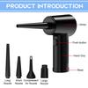 51000 RPM Cordless Air Duster Electric Air Blower Compressed Dust Blowing Guns Handheld PC Camera Keyboard Cleaner 68W DC 5V