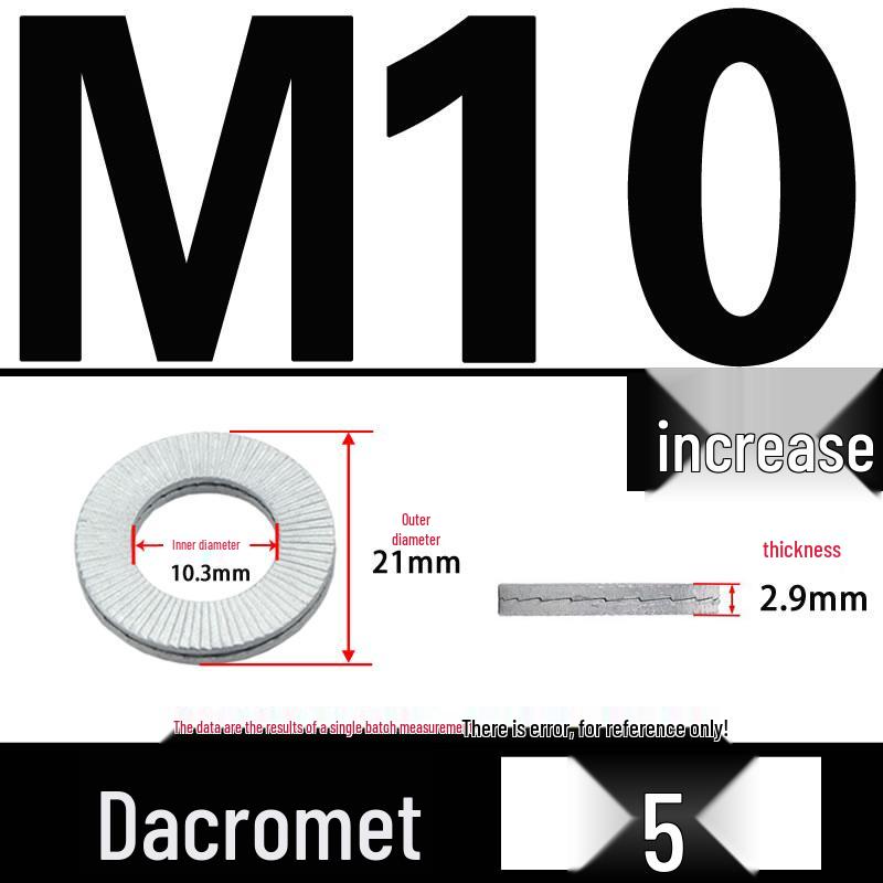 Double-Stacked Interlocking Toothed Anti-Slip Lock Washer 304 Stainless Steel DIN25201