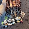 Kawaii Panda Keychain Cartoon Car Key Ring Funny Panda Dolls Pendant  Key Decor