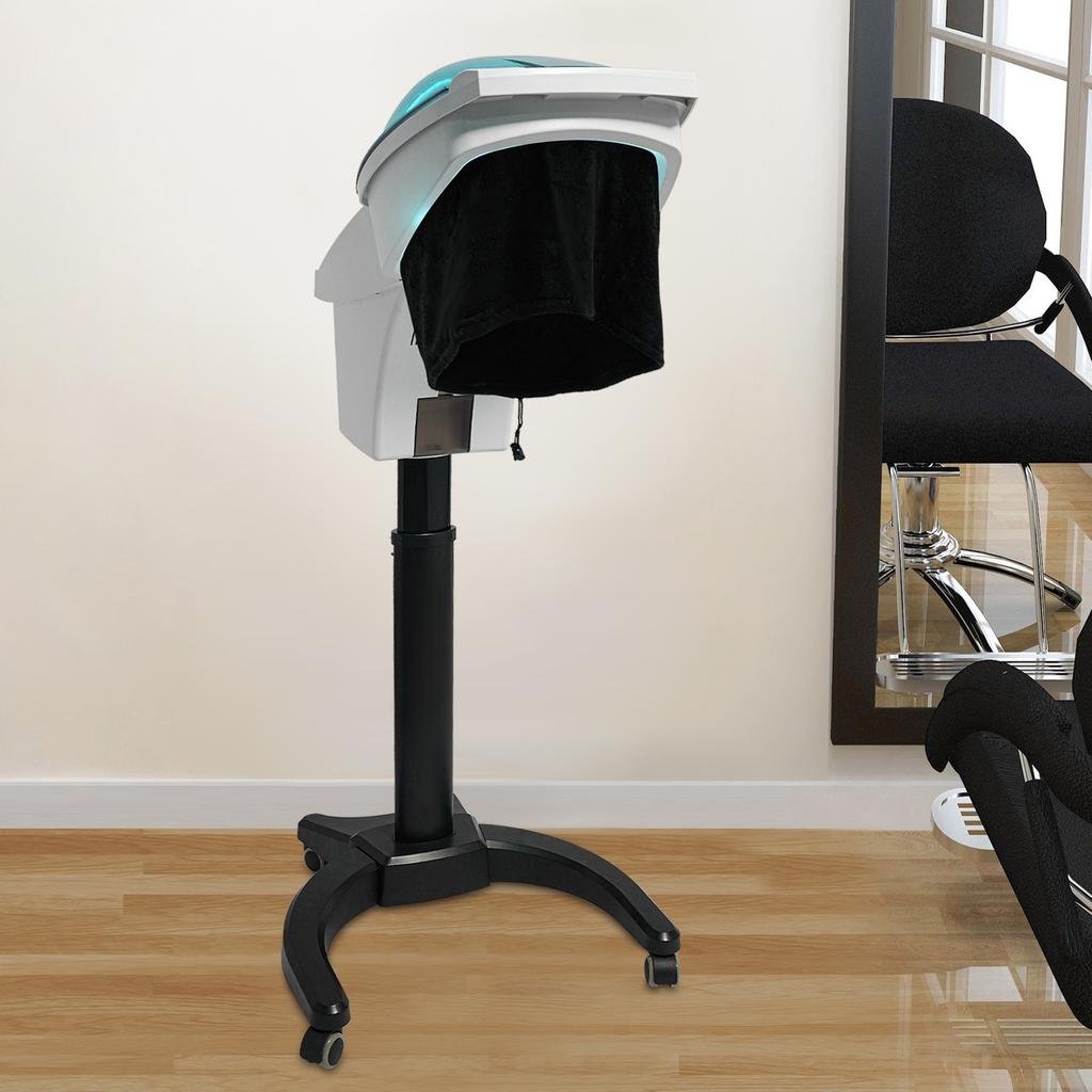 White/Black Plastic Hair Steamer,7 Light Freestanding Hair Steamer 60*58*149cm Adjustable Height for Home,Barber Stores