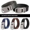 Simple Wild Style Automatic Buckle Waistband Luxury Brand Canvas Strap Men Nylon Braided Belt