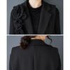 DIMANAF 2025 Spring Plus Size Women Sleeveless Buttons Vest Flower Style Solid Coat Casual Loose Black Tops