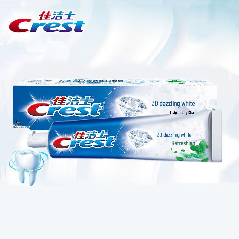 

Crest 3D White Enamel Fresh Toothpaste, Whitening & Anti-Cavity