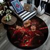 Cristiano Ronaldo bedruckter runder Teppich, rutschfester waschbarer runder Teppich für Wohnzimmer, Schlafzimmer, Spielzimmer, Sportfan-Dekoration, Feiertags-Geburtstagsgeschenk
