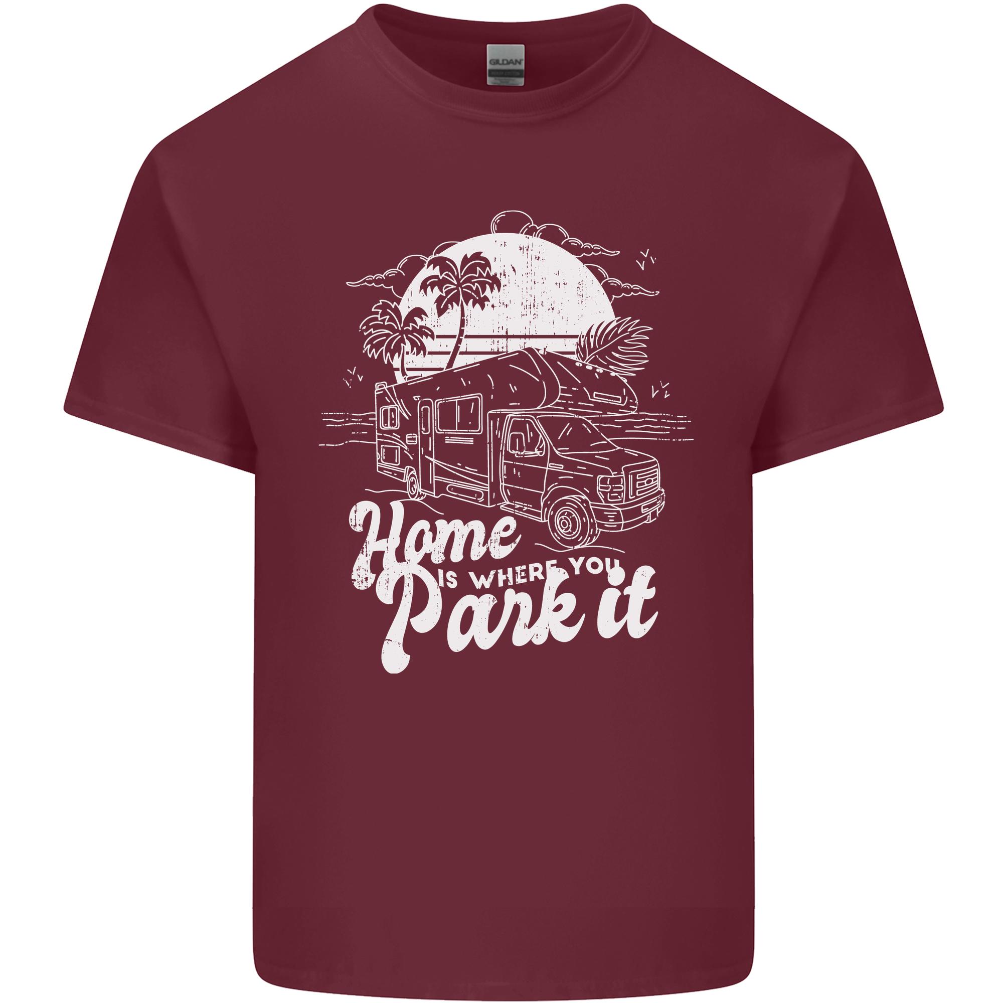 Home Is Where You Park It Funny Caravan Unisexs Light Cotton TShirt S