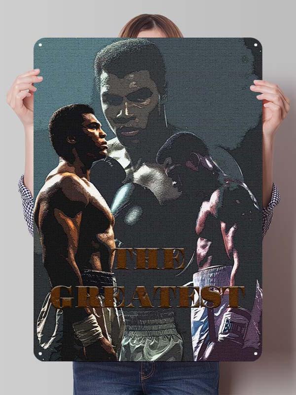 Muhammad Ali Bokser Metalowe Plakaty Dekoracyjne do Dekoracji Pokoju Niestandardowe Bokserskie Metalowe Tabliczki Cyny do Dekoracji Ściennej Retro Dom Mężczyźni