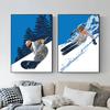 Nordic Downhill Skiing Climbing Winter Posters Print Canvas Painting Holiday Wall Art Picture For Living Room Home Decoration