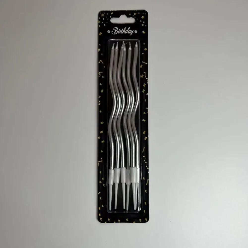 6/12 Stück Geburtstags-Spiral-Kuchenkerzen mit Haltern Lang Dünn Lockig Spiralförmig Metallic Kuchen Geburtstag Hochzeitsfeier Dekoration