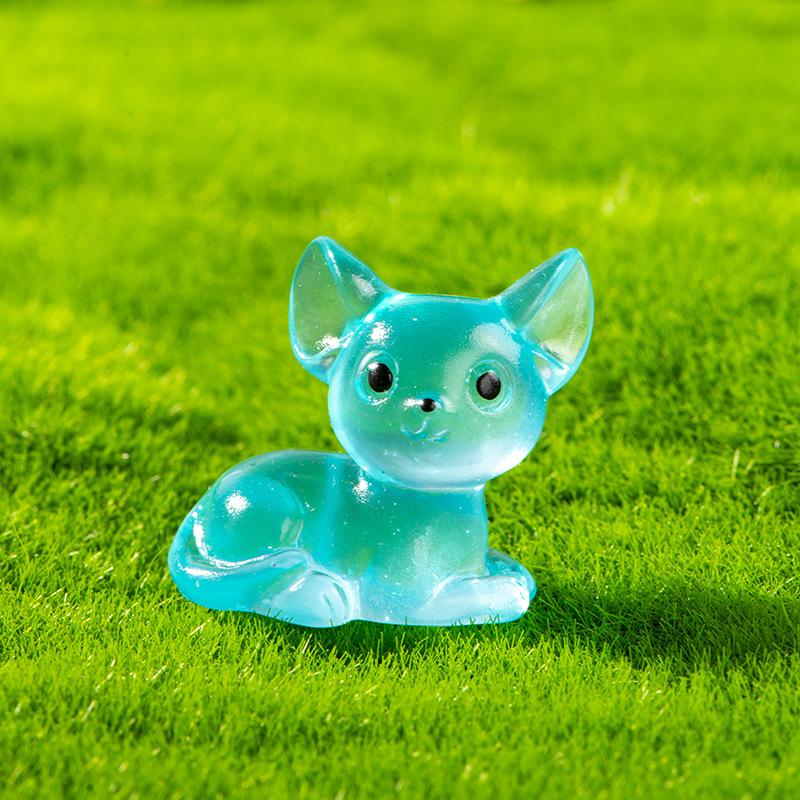 Micro-landscape Decoration Glow-in-the-dark Kitten Hairless Cat Resin Decoration Handicraft Table Top Car Luminous Decoration