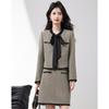 Xinfei Yu Elegant Tweed Jacket & Skirt Set