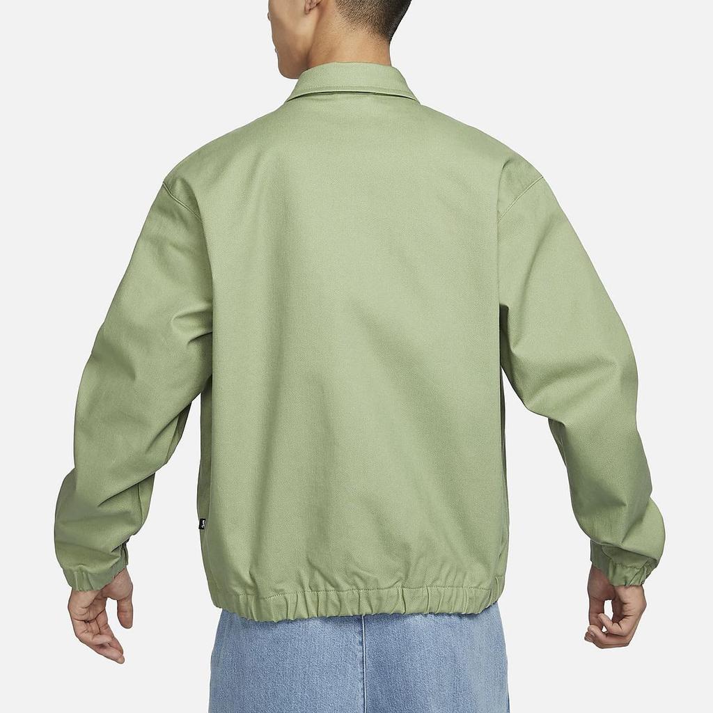 Nike Sb Solid Color Zip Collar Sports Jacket Unisex Jacket Oil-Green FQ0407-386